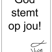 God stemt op jou
